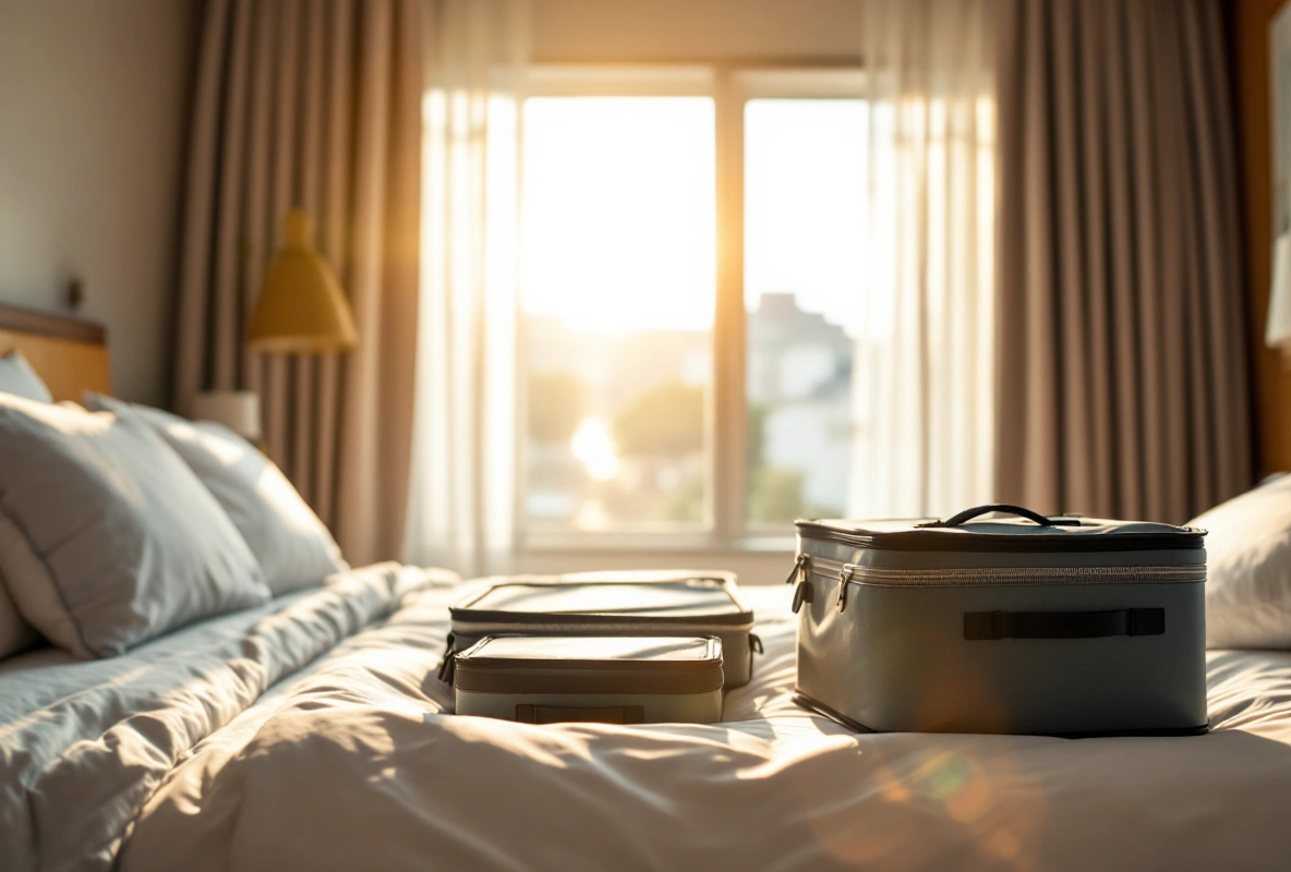 Three packing cubes shown together.